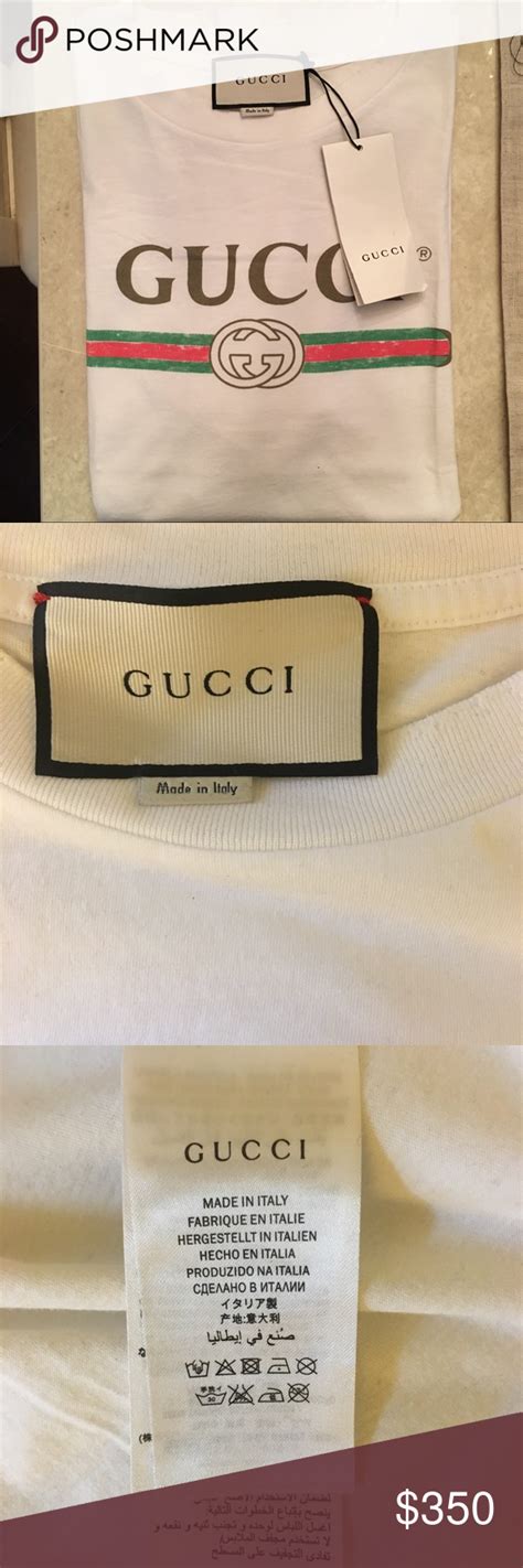 gucci shirt tag|authentic gucci tag.